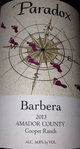 2013 Barbera (Sold out)